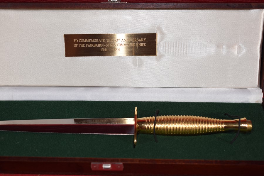 ANNIVERSARY COMMEMORATIVE FAIRBURN-SYKES COMMANDO KNIFE BY WILLIAM RODGERS-SOLD